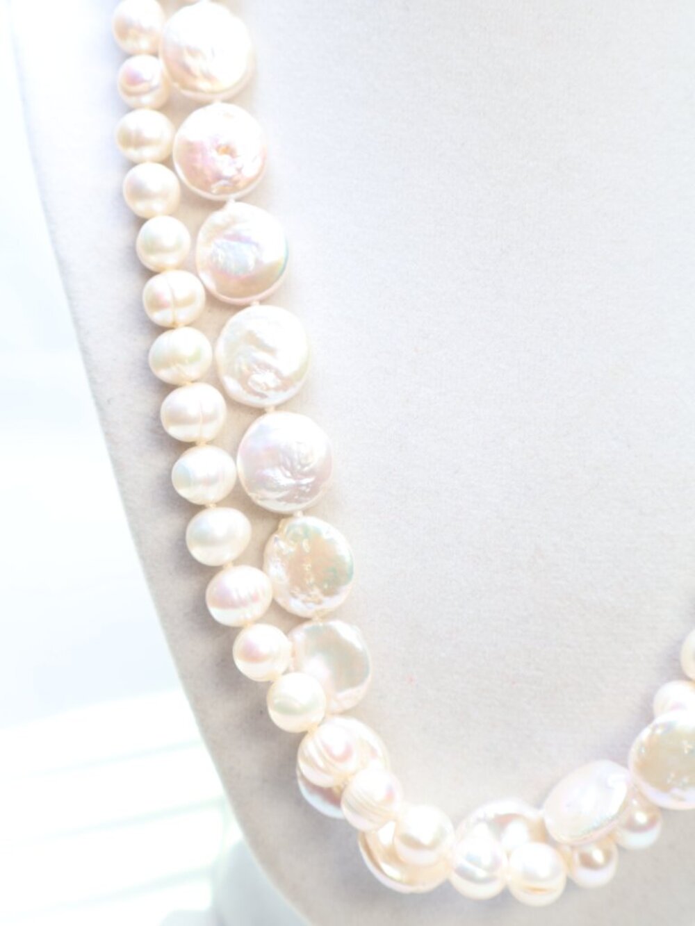Pearly Girls .925 Sterling Silver Double Strand Pearl Necklace $229 - Picture 2 of 5